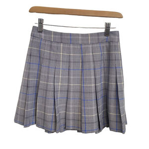 Sunday Best Gray Plaid Skirt